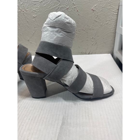 Vionic Perk Blaire Suede Charcoal Gray Gladiator Heel Comfort Shoe Size 9 - Picture 5 of 6